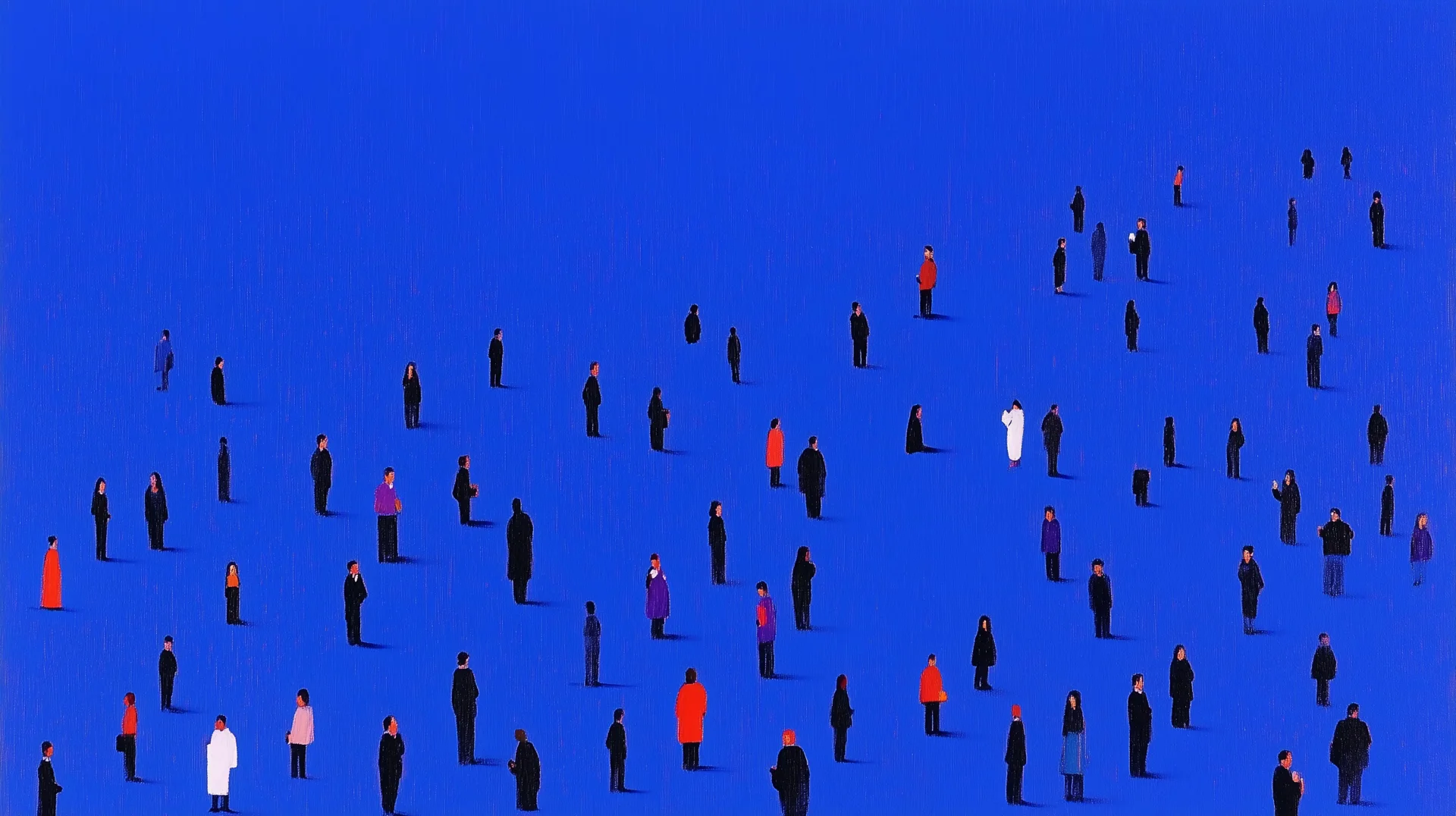 Illustration vieler Menschen auf blauem Grund von Momentum Brand & Product
